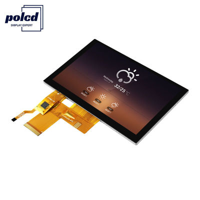 गुणवत्ता  Polcd 300 Nit IPS TFT LCD RGB 24 Bit 5 Inch Lcd Screen For Pc ISO9001 कारखाना