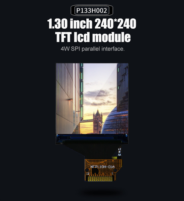 स्मार्ट घड़ियों के लिए ST7789V IC TFT LCD टच स्क्रीन 240*240 फुल व्यू