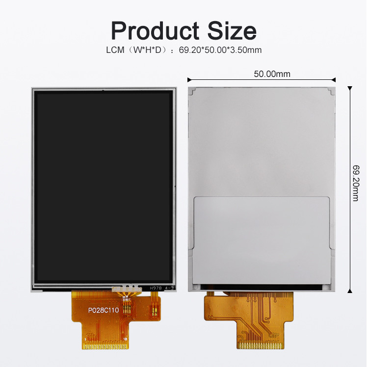 Polcd 260 Nit 240x320 LCD 2.8 इंच ST7789V टच पैनल LCD 4 वायर SPI