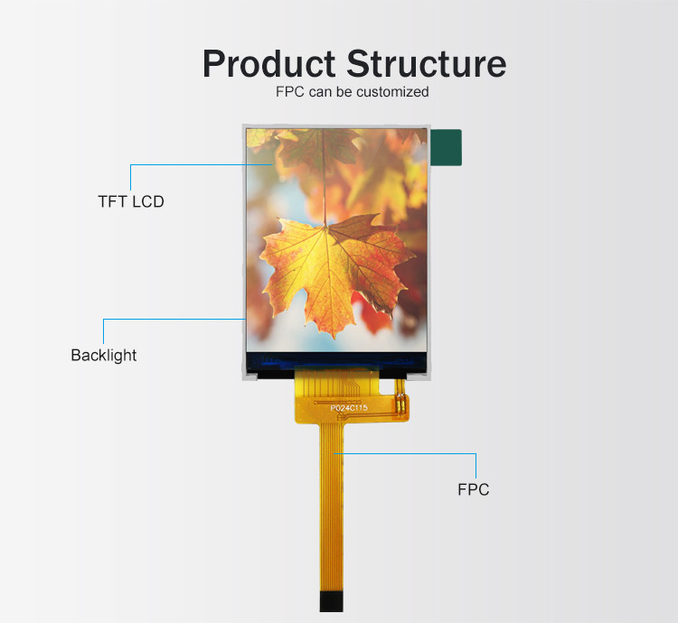 Polcd RoHS 2.4 इंच LCD Tft डिस्प्ले ST7789V3 TFT LCD मॉड्यूल 4 वायर SPI
