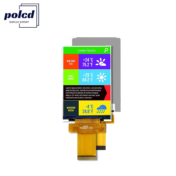 3.5 इंच औद्योगिक उपकरण Tft रंग एलसीडी मॉड्यूल Ips Mcu Spi इंटरफ़ेस