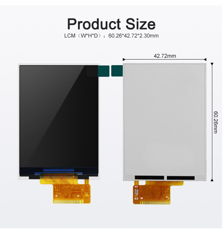 Polcd 300 Nit 2.4 Tft Spi 240x320 3 वायर 2 लाइन Spi LCD मॉड्यूल Tft