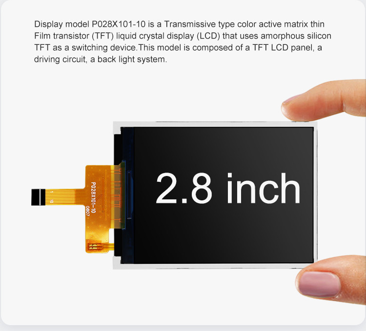 Polcd ST7789V 2.8 इंच IPS स्क्रीन 12 0'CLOCK TFT LCD मॉड्यूल ISO9001