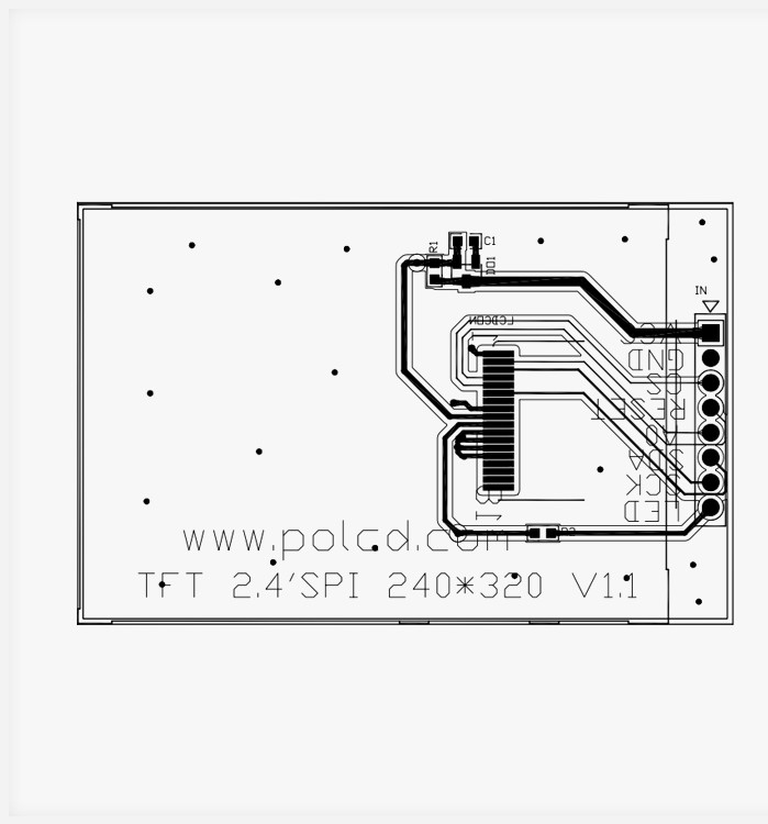 Polcd RoHS रंग 262K एलसीडी Tft 2.4 इंच ST7789V2 Tft टच पैनल