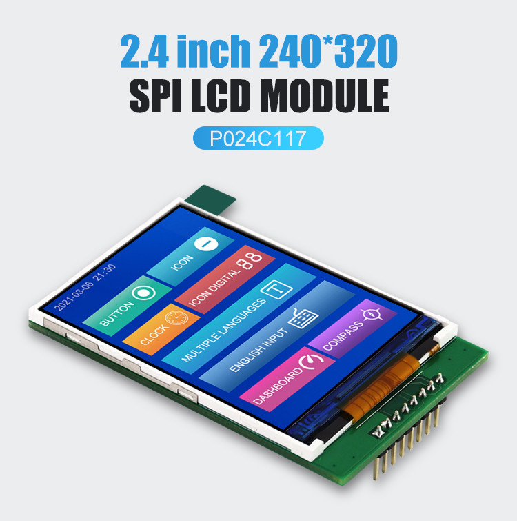 Polcd RoHS रंग 262K एलसीडी Tft 2.4 इंच ST7789V2 Tft टच पैनल