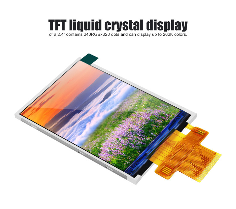Polcd ST7789V2 2.4 Tft डिस्प्ले कलर 262K TFT LCD मॉड्यूल 48.96mm