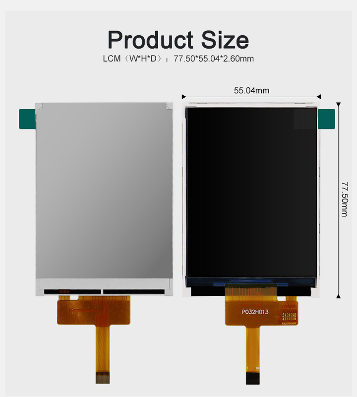 Polcd ST7789V 3.2 इंच Tft LCD रंग 262K TFT LCD डिस्प्ले 48.6mm 12 0'CLOCK