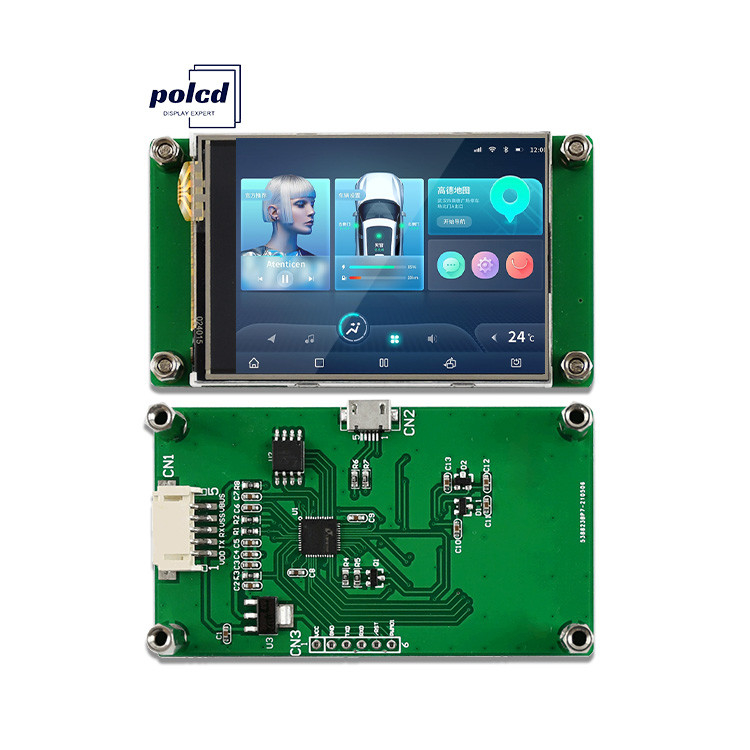 Polcd 2.4 इंच Tft एलसीडी मॉड्यूल 240*320 Hmi Uart पोर्ट स्मार्ट एलसीडी डिस्प्ले औद्योगिक प्रतिरोध टच स्क्रीन