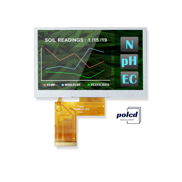 Polcd 4.3 इंच 400 चमक 480x272 एलसीडी IPS स्क्रीन NV3041A ic MCU SPI इंटरफेस TFT डिस्प्ले