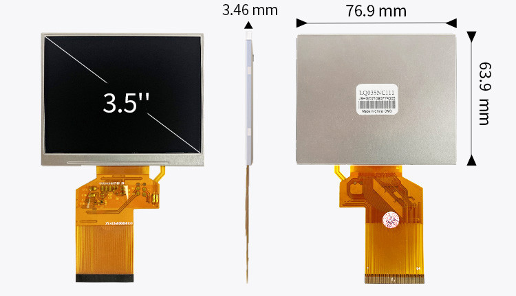 Polcd 3.45 इंच 3.5 इंच 320x240 स्क्वायर स्क्रीन LQ035NC111 Spi Rgb 54 पिन TFT डिस्प्ले मॉड्यूल
