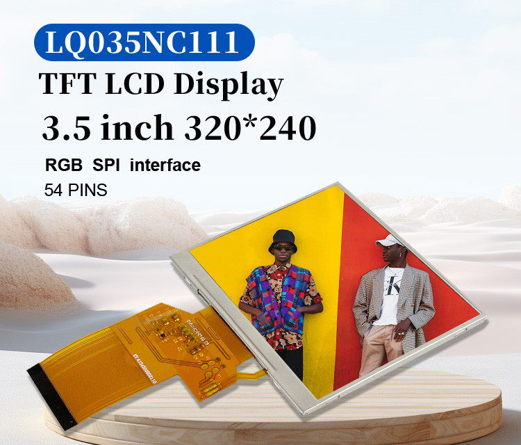 Polcd 3.45 इंच 3.5 इंच 320x240 स्क्वायर स्क्रीन LQ035NC111 Spi Rgb 54 पिन TFT डिस्प्ले मॉड्यूल