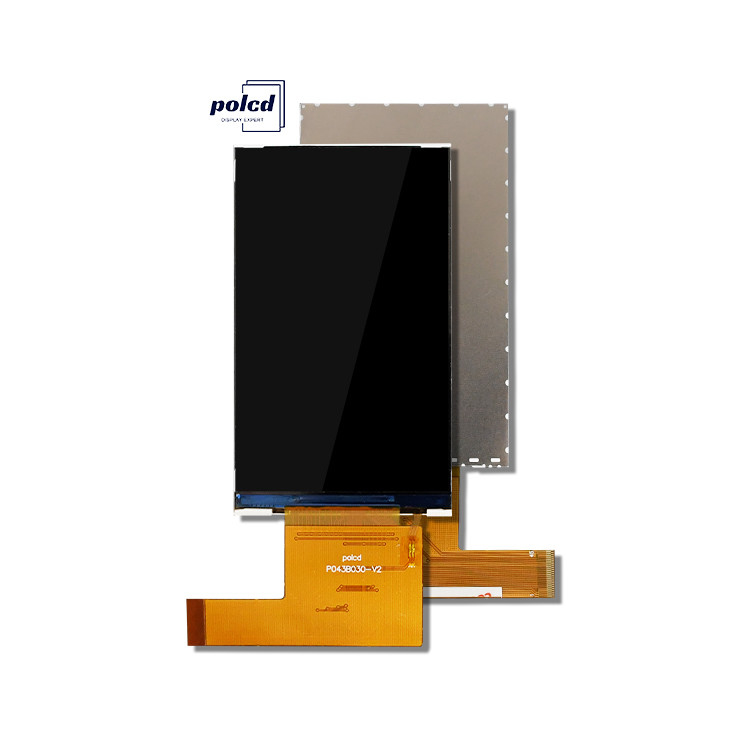 Polcd कस्टम 4.3 इंच TFT डिस्प्ले स्क्रीन 480x800 रिज़ॉल्यूशन IPS फुल व्यू एंगल 45 पिन 4.3 इंच एलसीडी मॉड्यूल