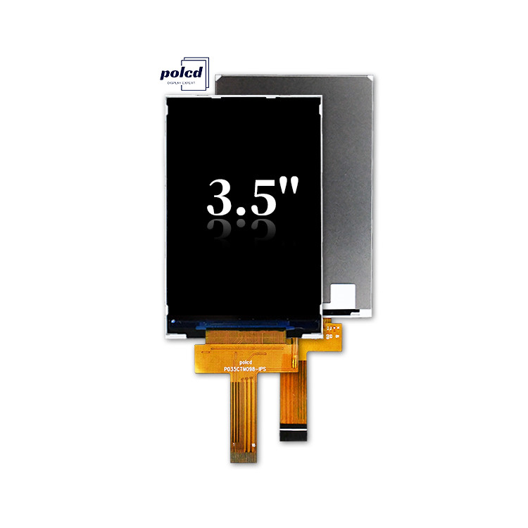 पॉलकडी 3.5 इंच 320x480 रिज़ॉल्यूशन 350nits Mipi इंटरफेस ili9488 IC वर्टिकल टाइप 3.5'' TFT एलसीडी डिस्प्ले मॉड्यूल
