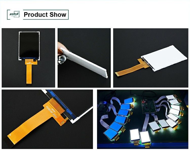 Polcd 2.8 इंच एलसीडी स्क्रीन 240x320 एमसीयू इंटरफेस वाइड व्यू एंगल टीएफटी ट्रांसफ्लेक्टिव एलसीडी मॉड्यूल ST7789P3-G6 के साथ