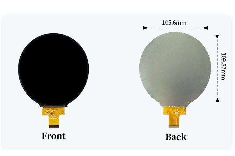 Polcd 4 इंच गोल गोल TFT डिस्प्ले 720x720 MIPI इंटरफ़ेस 30 पिन ST7703 TFT एलसीडी स्क्रीन मॉड्यूल