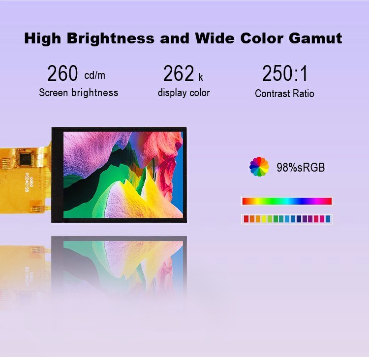 Polcd TFT 2.4 इंच Spi इंटरफ़ेस एलसीडी 240*320 आरजीबी रंग टच स्क्रीन ST7789V 16पिन 2.4 TFT डिस्प्ले