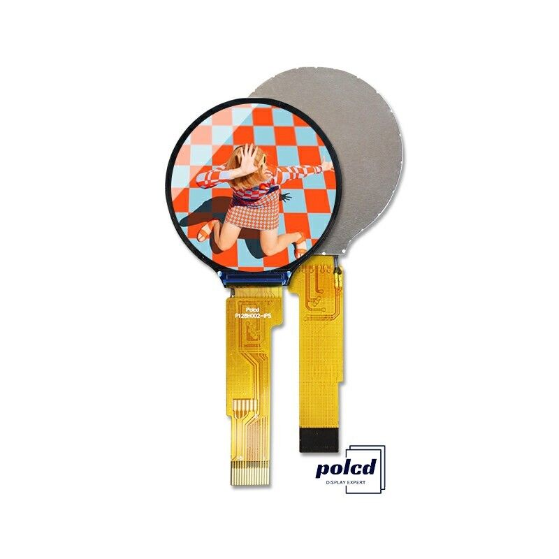 Polcd छोटा गोल 1.28 इंच एलसीडी स्क्रीन 240*240 1.3 इंच स्पाइ इंटरफेस IPS परिपत्र Tft एलसीडी मॉड्यूल पैनल