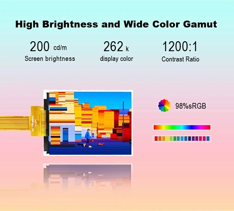 Polcd 2.8 इंच TFT 240*320 छोटा रंगीन स्क्रीन JD9853 ड्राइव आईसी स्पाइ इंटरफ़ेस IPS TFT एलसीडी डिस्प्ले