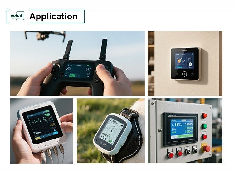 पॉलकैड ब्लैक 320*240 आरजीबी टीएफटी डिस्प्ले 18 बिट हाई ब्राइटनेस 2.31 इंच एलसीडी पैनल