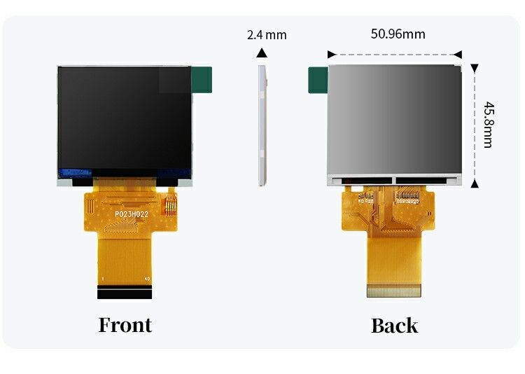 2.31 इंच 320x240 एलसीडी डिस्प्ले आरजीबी 18 बिट 35.06 मिमी
