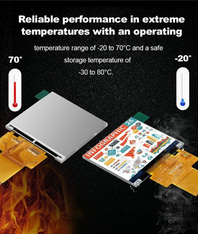 2.31 इंच 320x240 एलसीडी डिस्प्ले आरजीबी 18 बिट 35.06 मिमी