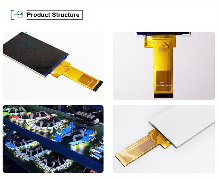 Polcd 480*800 रिज़ॉल्यूशन एलसीडी पैनल 4 इंच आरजीबी इंटरफ़ेस ST7701S Ic अनुकूलन योग्य टीएफटी एलसीडी डिस्प्ले मॉड्यूल