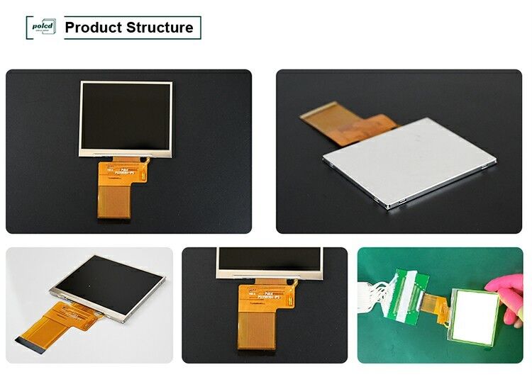 पॉलकैड 3.5 इंच 320x240 पूर्ण रंग टीएफटी डिस्प्ले ST7272A ड्राइव आईपीएस दृश्य कोण 54पिन एलसीडी डिस्प्ले