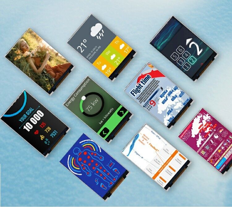 Polcd LCM कारखाना 3.5 इंच 320*480 Mcu Spi इंटरफ़ेस 300 नाइट TFT एलसीडी मॉड्यूल कैपेसिटिव टच पैनल डिस्प्ले