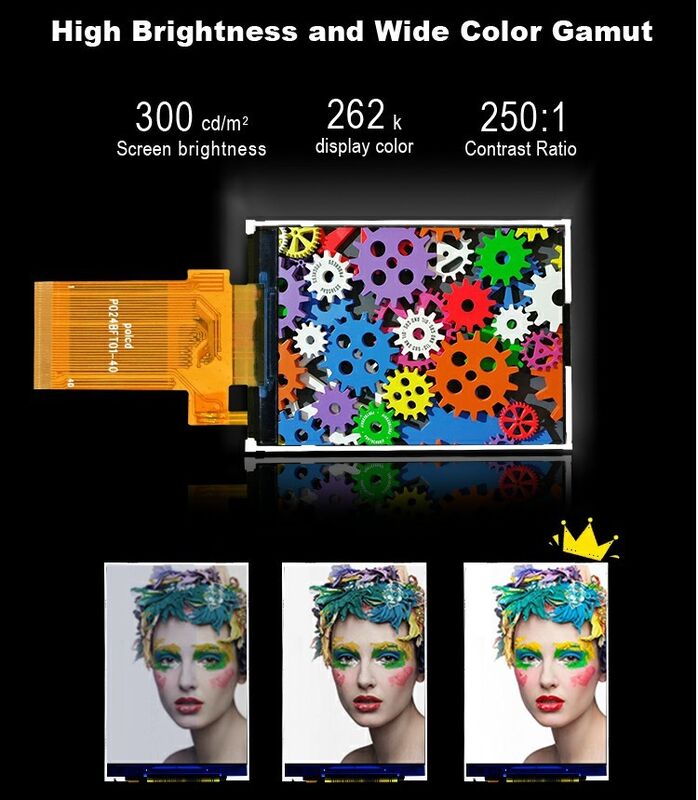 Polcd फुल कलर एलसीडी डिस्प्ले ट्रांसफ्लेक्टिव 2.4 इंच TFT SPI MCU 20 पिन Qvga 240x320 TFT LCD