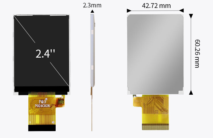 Polcd 3.3V LCM पावर सप्लाई स्क्रीन टच डिस्प्ले 2.4 इंच LCD मॉड्यूल पैनल