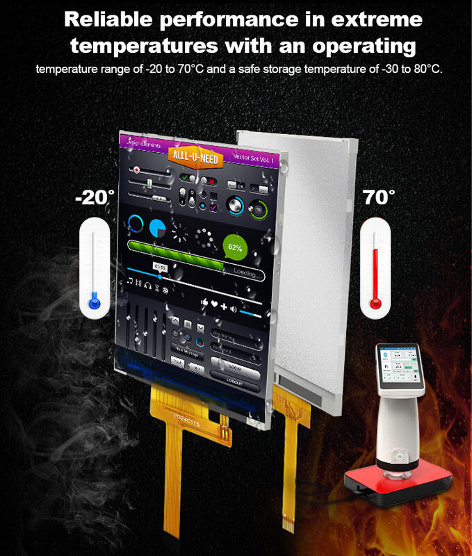 Polcd 260 Nit HD TFT डिस्प्ले 240X320 4 वायर SPI इंटरफ़ेस 2.4 इंच Tft एलसीडी