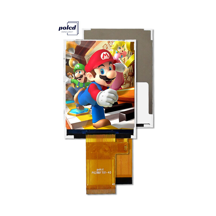Polcd 2.8 इंच 240*320 ट्रांसफ्लेक्टिव एलसीडी स्क्रीन ST7789T3 Mcu Spi इंटरफेस 2.8