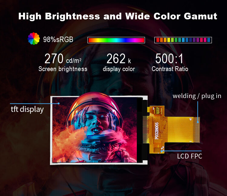Polcd 12 O'CLOCK 3.2 इंच TFT डिस्प्ले ILI9341V TFT एलसीडी मॉड्यूल 240x320