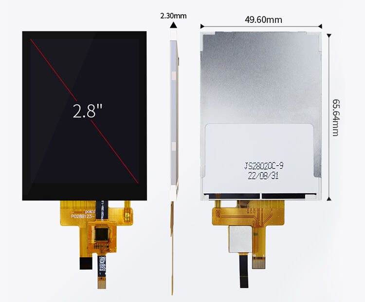 Polcd कस्टम SPI इंटरफ़ेस 2.8 इंच 240x320 कैपेसिटिव टच स्क्रीन ST7789 ड्राइव TFT LCD डिस्प्ले