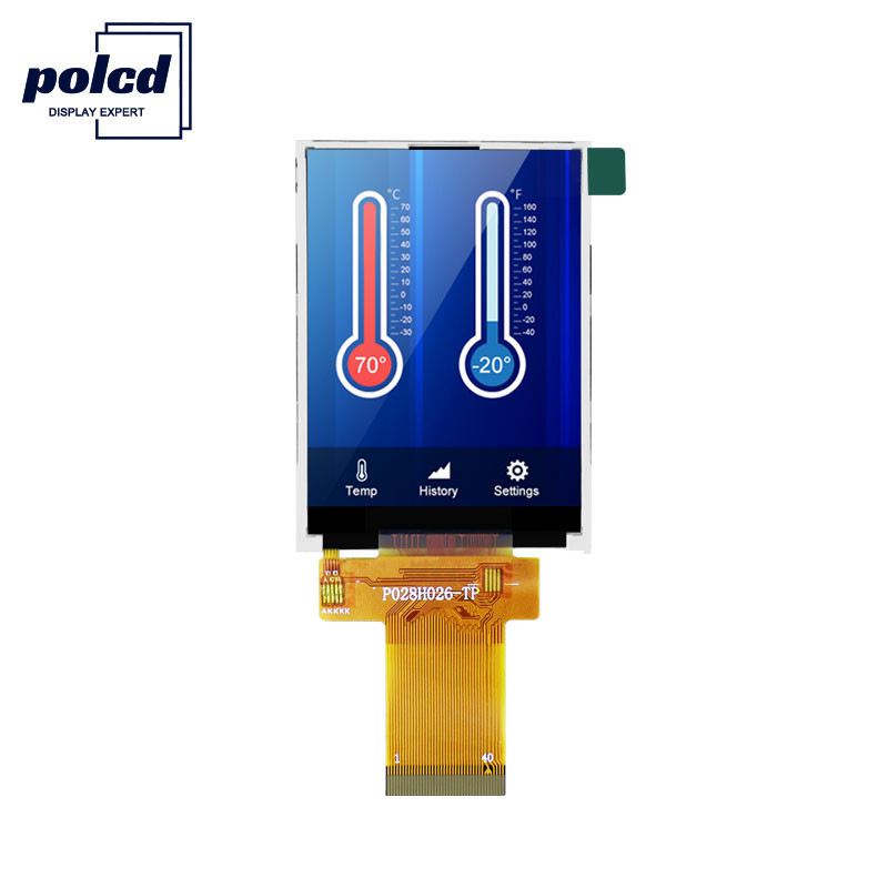 मेडिकल के लिए पोलसीडी ILI9341V 2.8 इंच टीएफटी एलसीडी 350 नाइट एलसीडी टच स्क्रीन