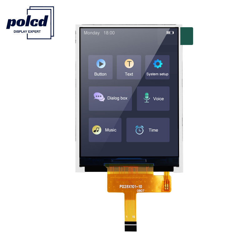 Polcd RoHS 2.8 इंच LCD डिस्प्ले 300cd/M हाई ब्राइटनेस LCD मॉनिटर