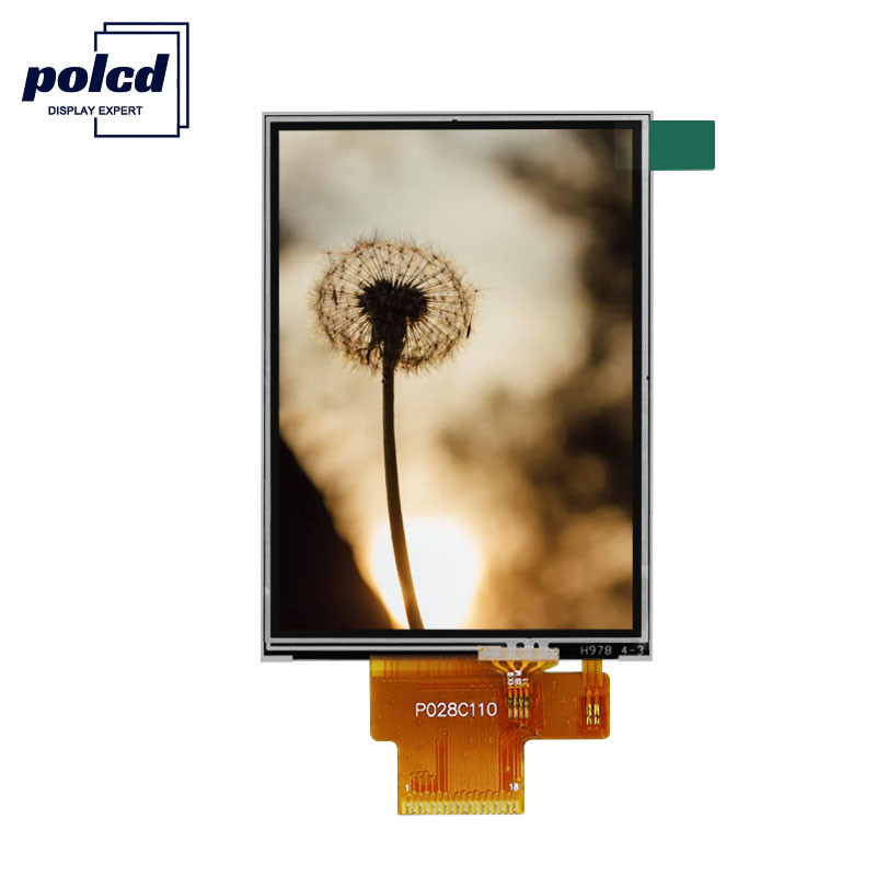 Polcd 4 वायर SPI 2.8 LCD मॉड्यूल RoHS 240X320 TFT प्रतिरोधक टच स्क्रीन