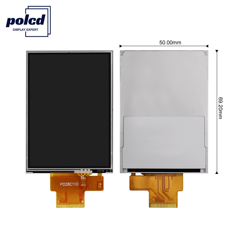 Polcd 4 वायर SPI 2.8 LCD मॉड्यूल RoHS 240X320 TFT प्रतिरोधक टच स्क्रीन