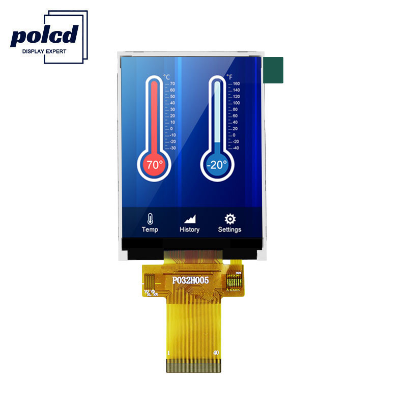 Polcd 350cd/M 3.2 इंच Raspberry Pi डिस्प्ले ILI9341V सनलाइट रीडेबल एलसीडी डिस्प्ले