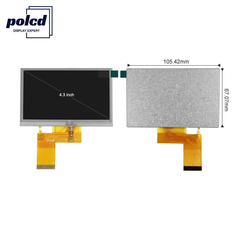 Polcd 800X480 LCD Tft 4.3 इंच 280 Q38 Nit Raspberry Pi टच स्क्रीन