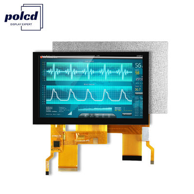800x480 रिज़ॉल्यूशन एलसीडी टीएफटी डिस्प्ले पैनल आरजीबी रंग St7262 कैपेसिटिव टच पैनल