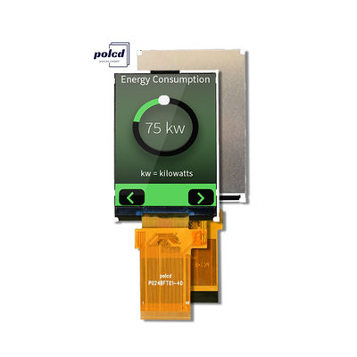 Polcd फुल कलर एलसीडी डिस्प्ले ट्रांसफ्लेक्टिव 2.4 इंच TFT SPI MCU 20 पिन Qvga 240x320 TFT LCD