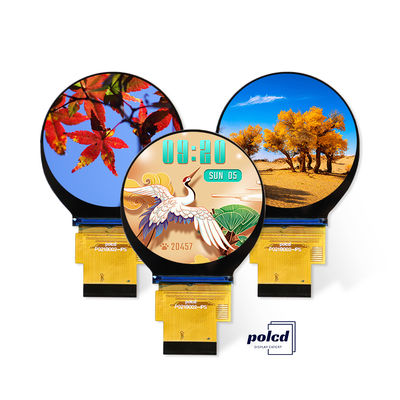 पीओएलसीडी कस्टम 2.1 इंच आईपीएस टीएफटी गोल एलसीडी डिस्प्ले मॉड्यूल एसपीआई आरजीबी इंटरफ़ेस के साथ