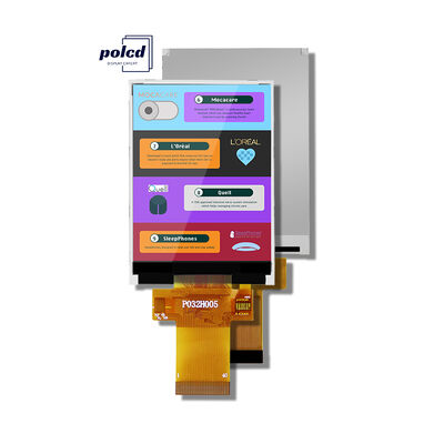 Polcd 350nit 3.2 इंच रास्पबेरी पाई डिस्प्ले ILI9341V सूर्य के प्रकाश से पठनीय एलसीडी डिस्प्ले