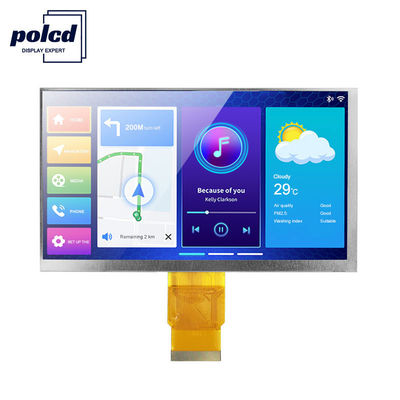 Polcd 300cd/M 7 इंच 800x480 RGB 24 बिट हाई ब्राइटनेस LCD डिस्प्ले इंडस्ट्रियल
